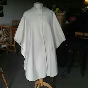 White fleece like cape